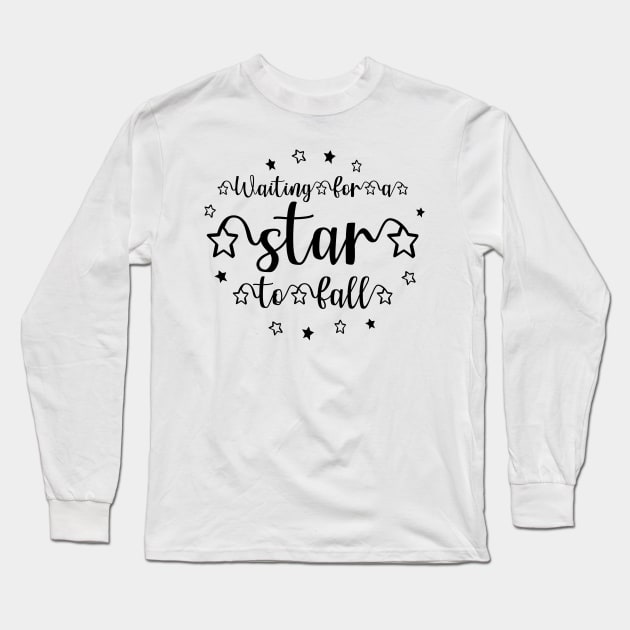 Waiting For A  Star To Fall starry design Long Sleeve T-Shirt by LTFRstudio